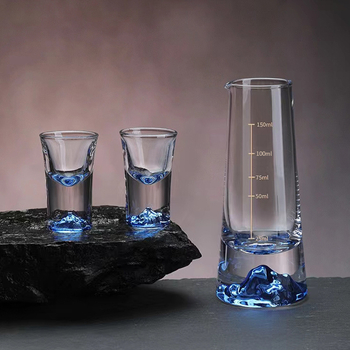 Set de pahare pentru băuturi spirtoase din sticlă, Jincheng, sticlă, stil modern minimalist, imprimare logo posibilă, ambalaj cutie din carton