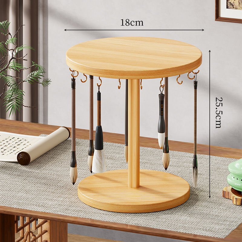 Suport din lemn pentru pensule și pixuri, stil chinezesc, organizator suspendat multifuncțional, model 2334968817448748416, brand Evesigar/isijia