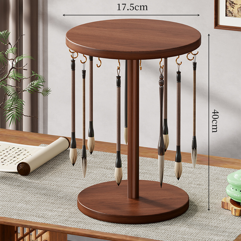 Suport din lemn pentru pensule și pixuri, stil chinezesc, organizator suspendat multifuncțional, model 2334968817448748416, brand Evesigar/isijia