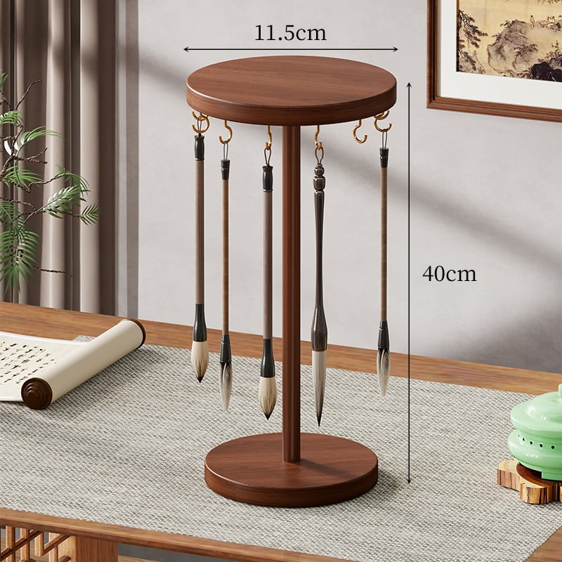 Suport din lemn pentru pensule și pixuri, stil chinezesc, organizator suspendat multifuncțional, model 2334968817448748416, brand Evesigar/isijia