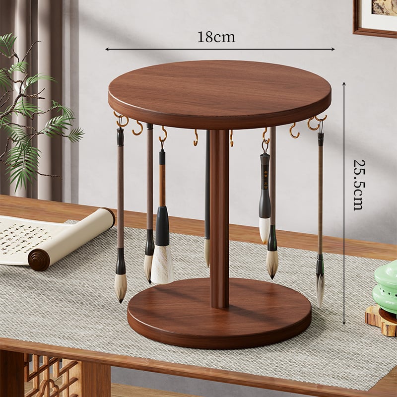 Suport din lemn pentru pensule și pixuri, stil chinezesc, organizator suspendat multifuncțional, model 2334968817448748416, brand Evesigar/isijia