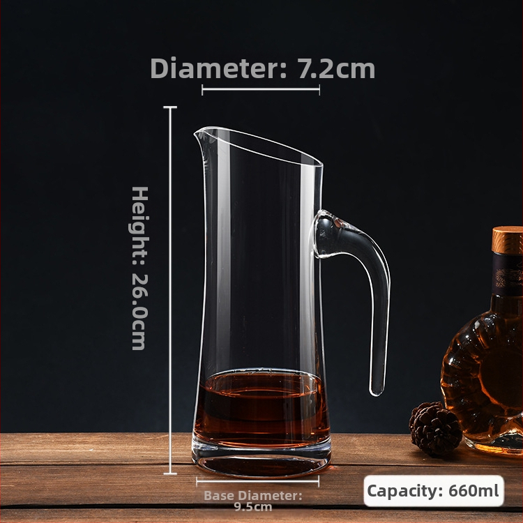 Sklenený dekantér, objem 601–700 ml, moderný jednoduchý štýl, uvedený na trh v roku 2019