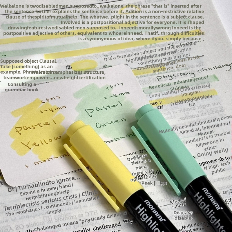 Marker za isticanje s nježnom zaštitom očiju, makaron stil, svijetle bilješke