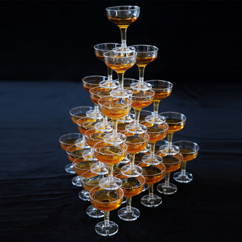 pezsgőspohár, műanyag (élelmiszerbiztonságos), 1–100 ml kapacitás, nemzeti trend stílus, többcsomagos csomag (>10 db)