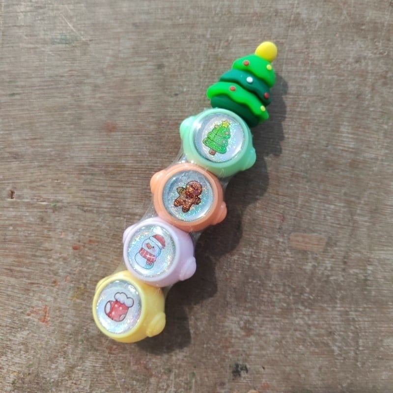 Marker za isticanje teksta za učenike s božićnim dizajnom, višestruki vrh za naglašavanje teksta