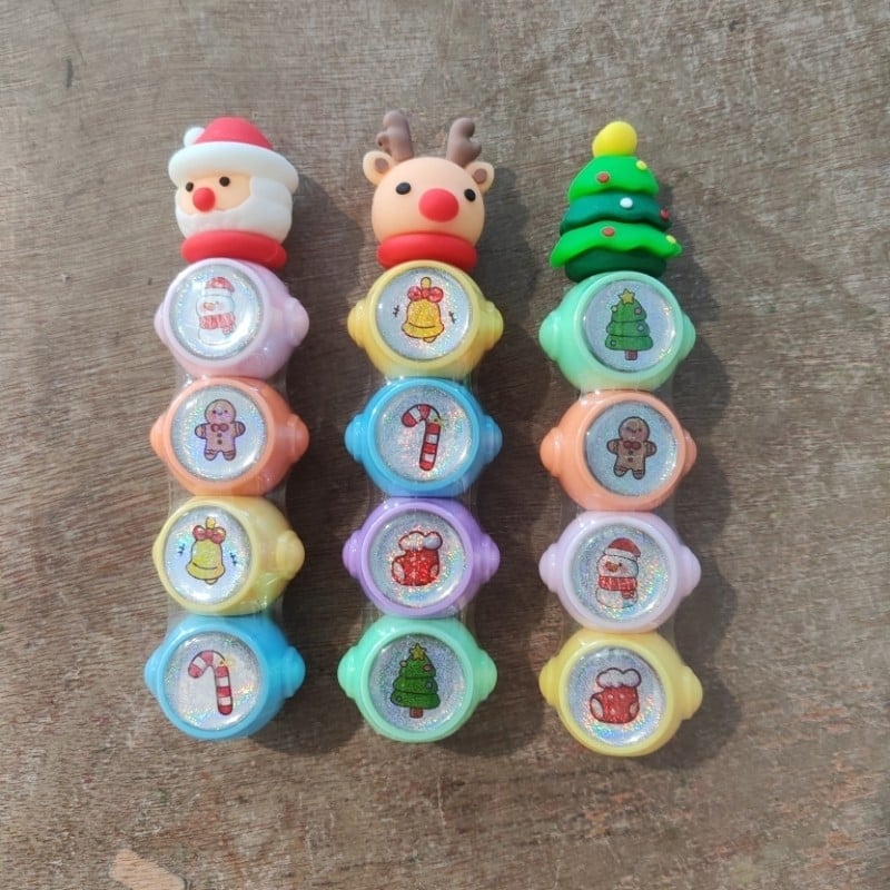 Marker za isticanje teksta za učenike s božićnim dizajnom, višestruki vrh za naglašavanje teksta