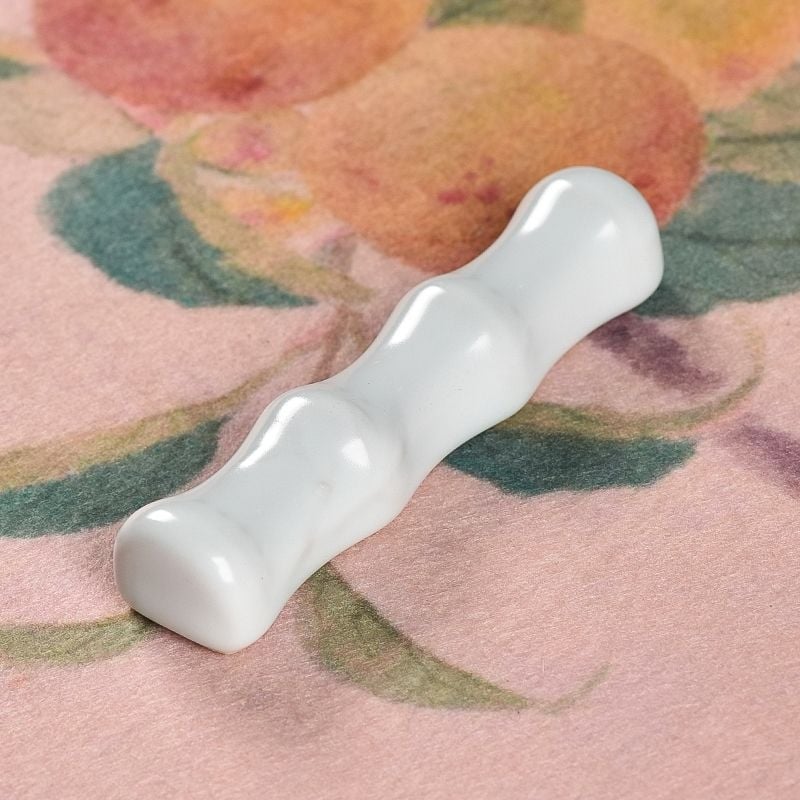 Suport ceramic pentru pensule și greutate de hârtie – stil chinezesc, minimalist antic pentru caligrafie pe birou