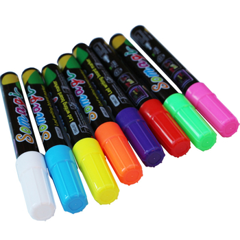 LED marker za ploču s tekućim vodotopivim tintom koji se lako briše, ravni vrh, plastično kućište, u kutiji, model tc012