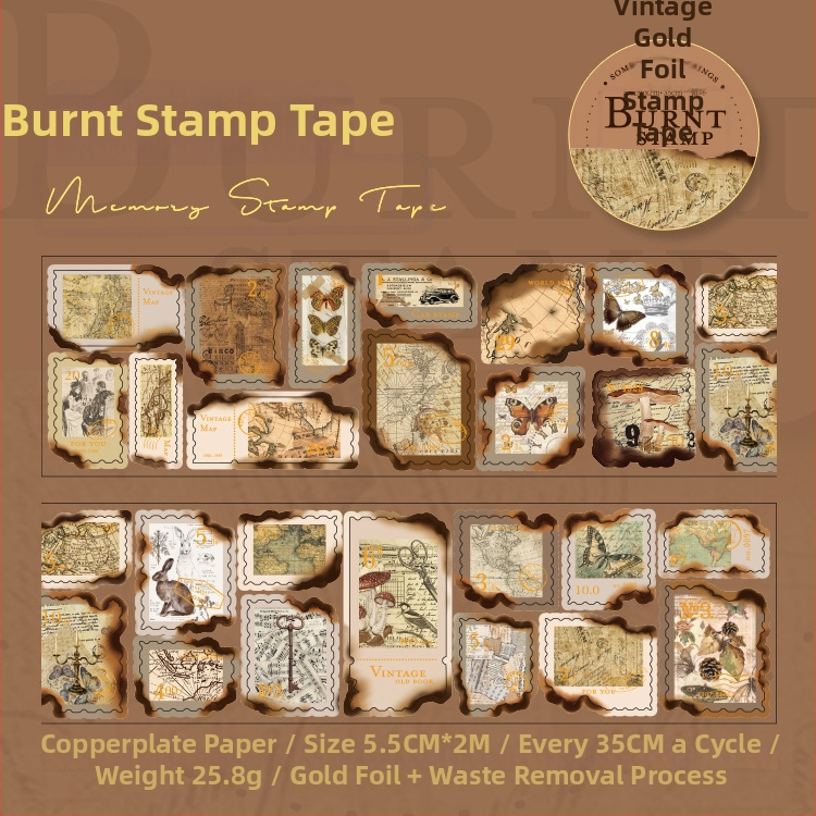 Zlatá fóliová páska na denník – PET substrát, Idle Language značka, viacúčelové použitie, vydanie 2023-05-18