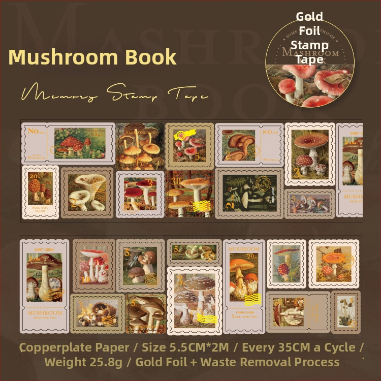 Zlatá fóliová páska na denník – PET substrát, Idle Language značka, viacúčelové použitie, vydanie 2023-05-18