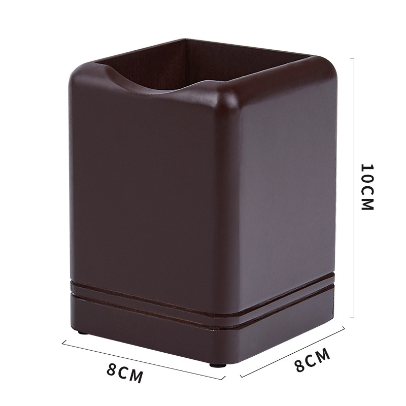 Huixing HX-1020 дървен квадратен държач за химикалки и настолен органайзер