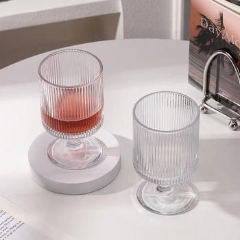 Čaša za vino, staklena, kapacitet 101–200 ml, uzorak koji mijenja boju, elegantan retro stil