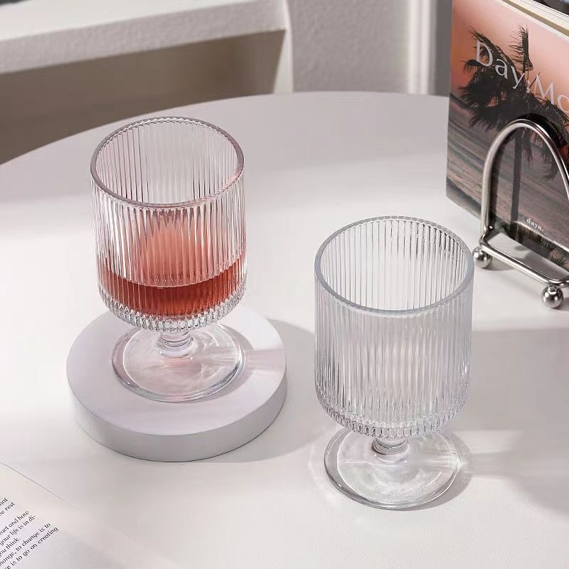 Čaša za vino, staklena, kapacitet 101–200 ml, uzorak koji mijenja boju, elegantan retro stil