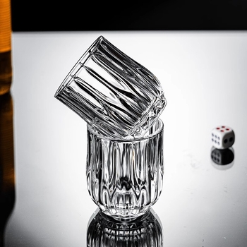 Set de 6 pahare din sticlă pentru băuturi spirtoase, stil chinez nou, cu logo imprimat, posibilitate de personalizare