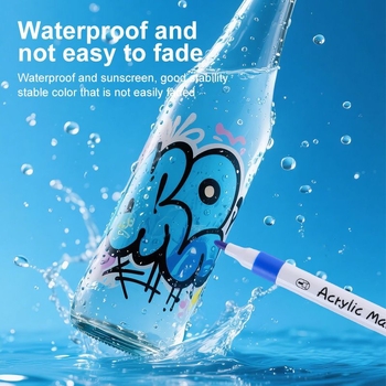 Set akrilnih markerov u kanti, kutija za djecu i studente, 60 zamjenskih boja, skladištivi i neproziran