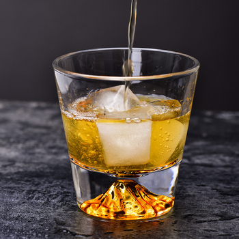 Уиски чаша Flange Crystal, ръчна изработка, термоустойчиво кристално стъкло, подаръчна кутия, отпечатано лого, 418 g, прост стил