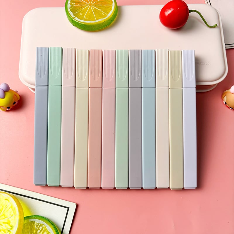 CY R671J Morandi флуоресцентен маркер в кутия, пластмасов корпус, двустранен, изтриваем