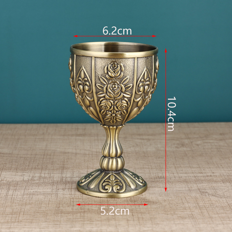 Pahar pentru băuturi spirtoase în stil european, aliaj de zinc, capacitate 1–100 ml, retro lux, 1 bucată, Nice