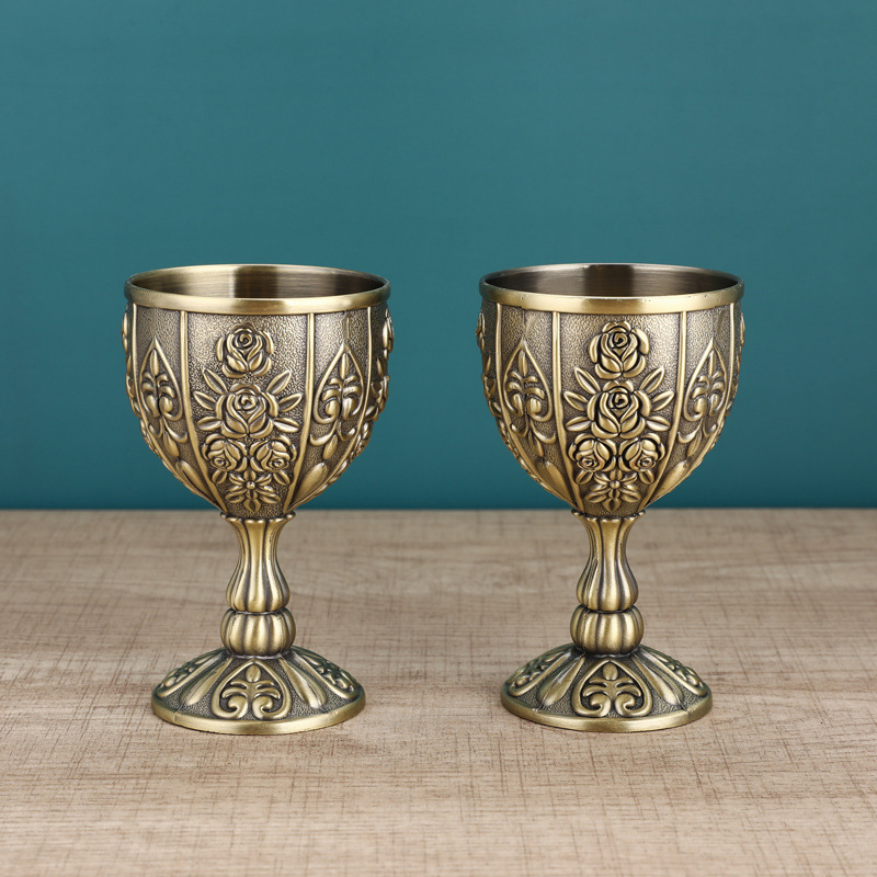 Pahar pentru băuturi spirtoase în stil european, aliaj de zinc, capacitate 1–100 ml, retro lux, 1 bucată, Nice