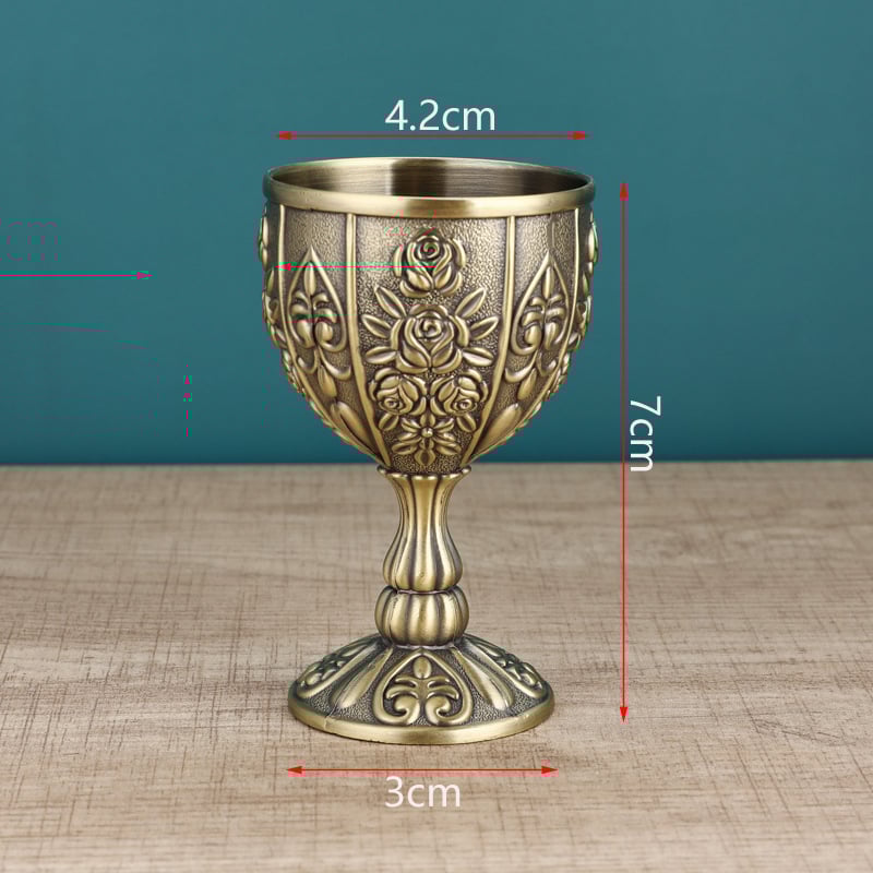 Pahar pentru băuturi spirtoase în stil european, aliaj de zinc, capacitate 1–100 ml, retro lux, 1 bucată, Nice