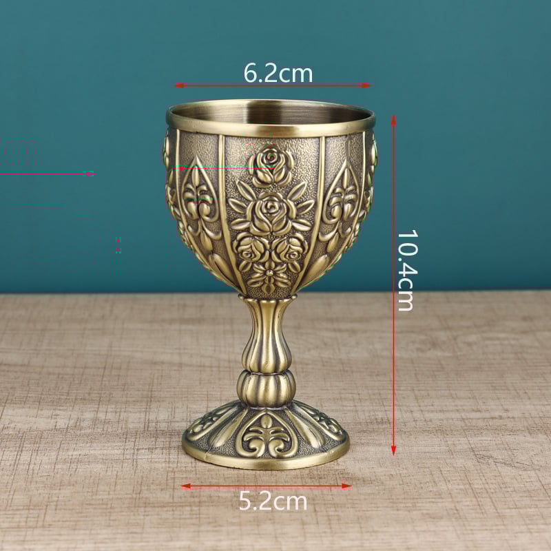 Pahar pentru băuturi spirtoase în stil european, aliaj de zinc, capacitate 1–100 ml, retro lux, 1 bucată, Nice