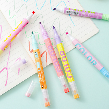 CY-807 kettős végű kiemelő toll műanyag házban, dobozos csomagolás