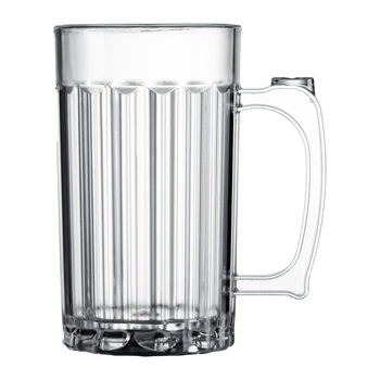 Пластмасова пивна чаша, обем 601–700 мл, външен стил, възможност за печат на лого