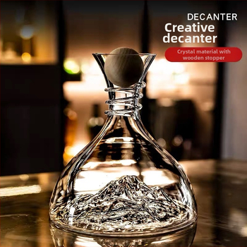 Craftsmen krištáľ burgundský dekantér na víno, 701–800 ml, moderný minimalistický štýl