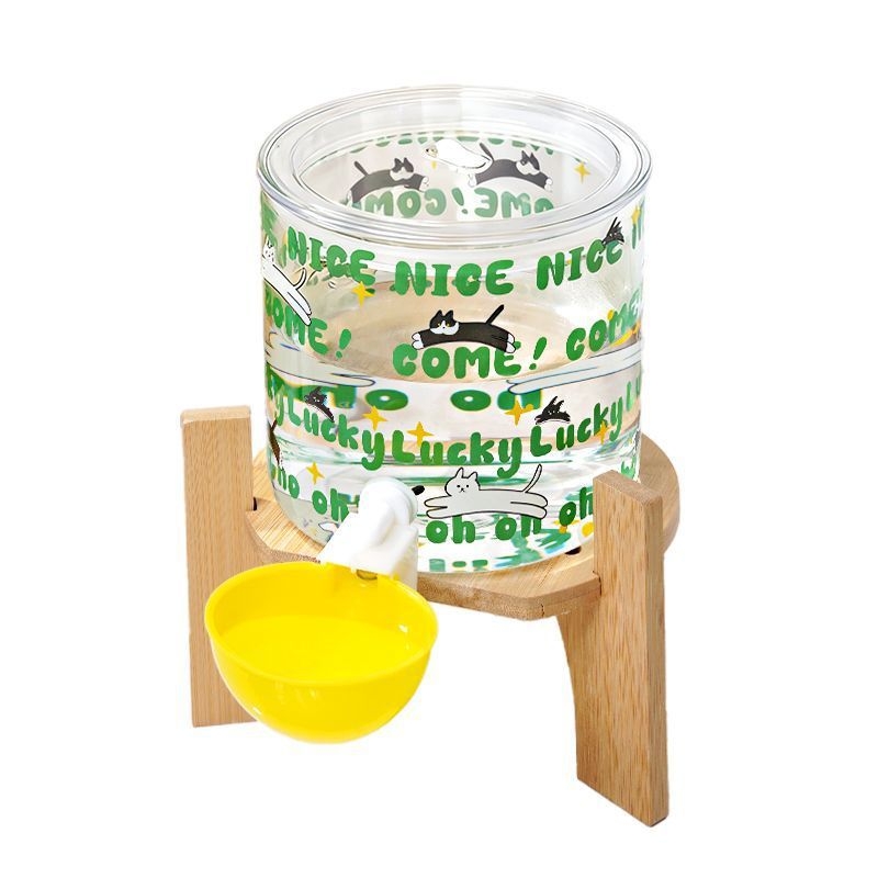 Автоматичен диспенсър за вода за домашни любимци – боросиликатно стъкло, хранително качество, устойчив на висока температура, голям капацитет