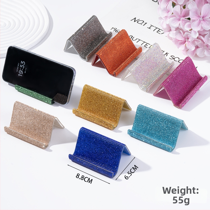 Akrylový stolný držiak so štrasami pre vizitky, pohľadnice a telefóny