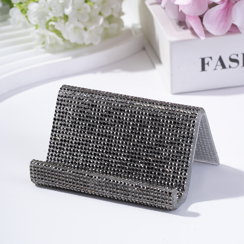 Ακρυλική επιτραπέζια βάση με στρας για επαγγελματικές κάρτες, καρτποστάλ και κινητά