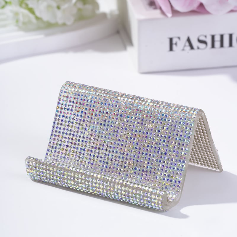 Ακρυλική επιτραπέζια βάση με στρας για επαγγελματικές κάρτες, καρτποστάλ και κινητά