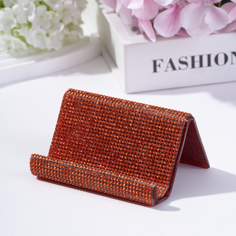 Ακρυλική επιτραπέζια βάση με στρας για επαγγελματικές κάρτες, καρτποστάλ και κινητά