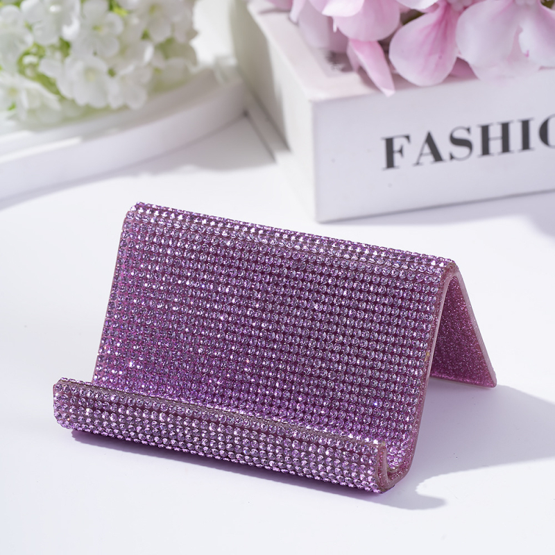 Ακρυλική επιτραπέζια βάση με στρας για επαγγελματικές κάρτες, καρτποστάλ και κινητά