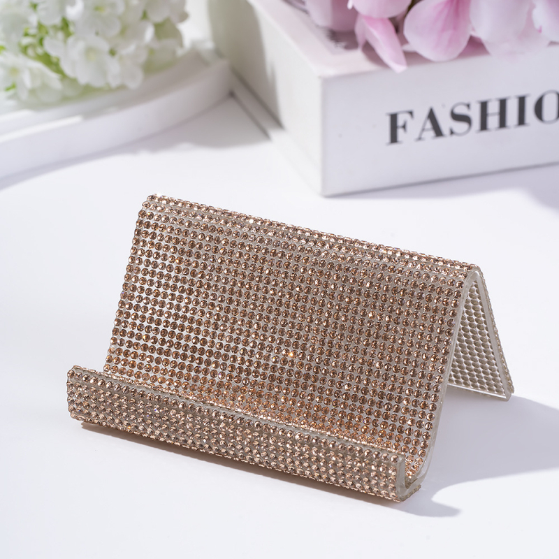 Ακρυλική επιτραπέζια βάση με στρας για επαγγελματικές κάρτες, καρτποστάλ και κινητά