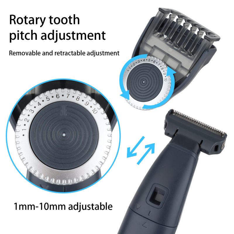 Pet-in-1 set za njegu kose — punjivi, kefom motor, oštrice od nehrđajućeg čelika, izmjenjiva i periva glava rezanja, ugrađena baterija 800–1000 mAh (radno vrijeme 1–3 h)