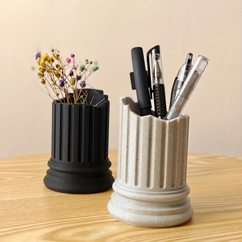 Държач за моливи и бюроорганайзер — кръгъл PETG, подходящ за моливи и четки