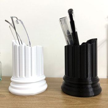 Държач за моливи и бюроорганайзер — кръгъл PETG, подходящ за моливи и четки