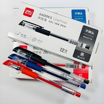 Deli Office gel pero, plastično kućište, paket od 12 komada, potpisno pero