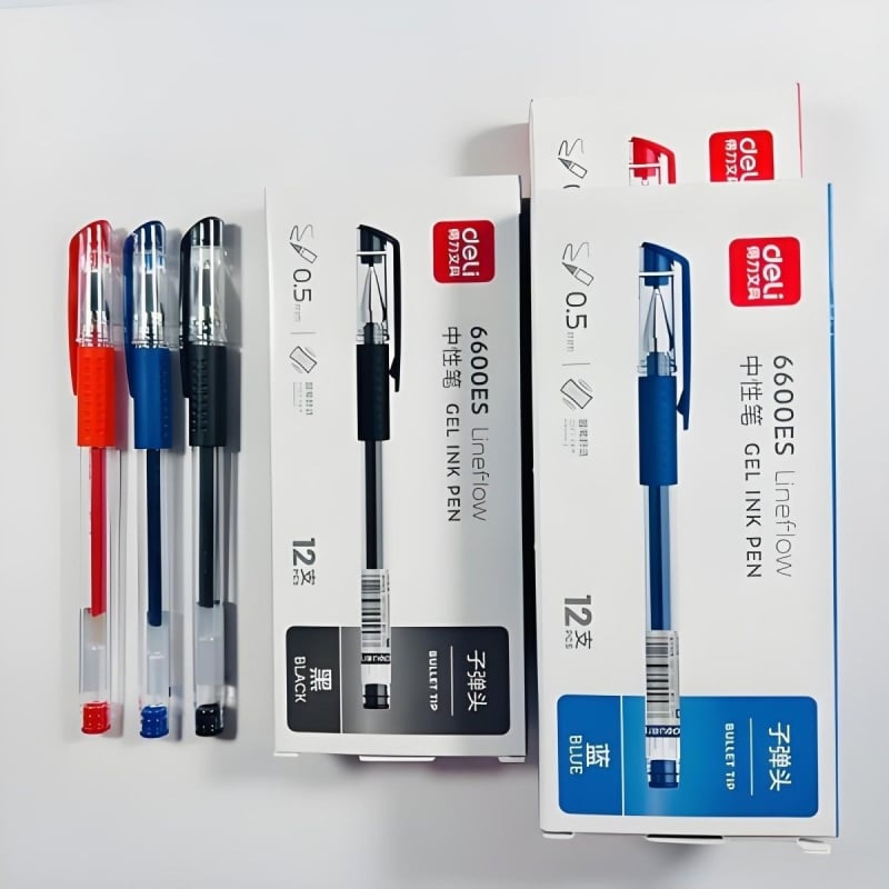 Deli Office gel pero, plastično kućište, paket od 12 komada, potpisno pero
