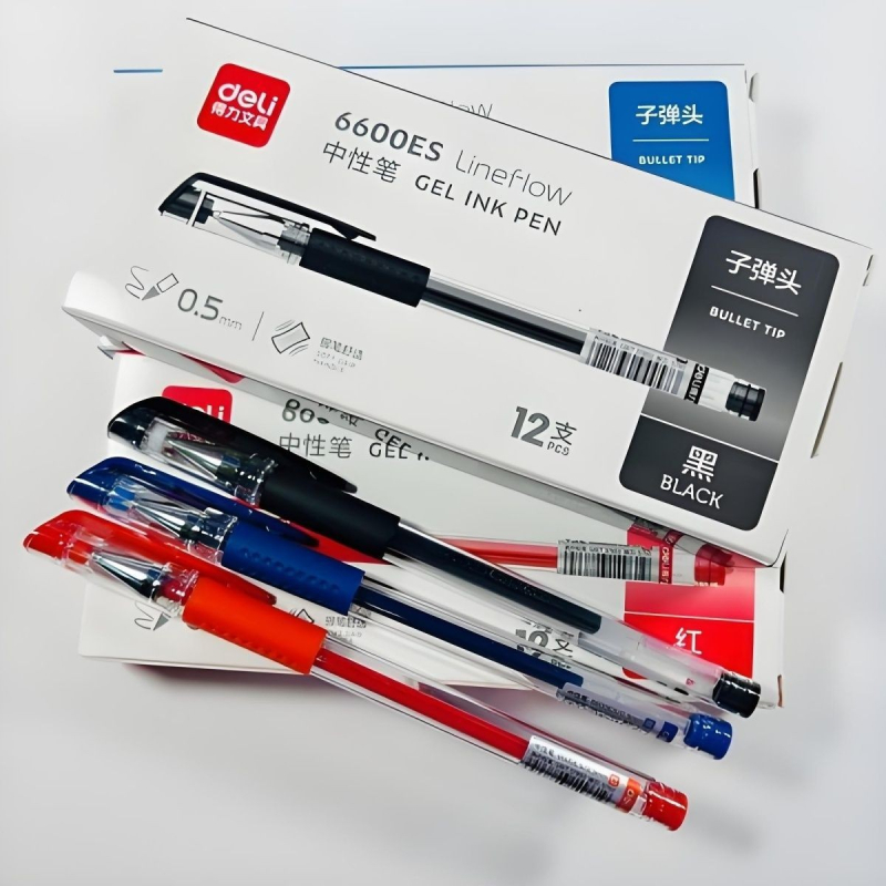 Deli Office gel pero, plastično kućište, paket od 12 komada, potpisno pero