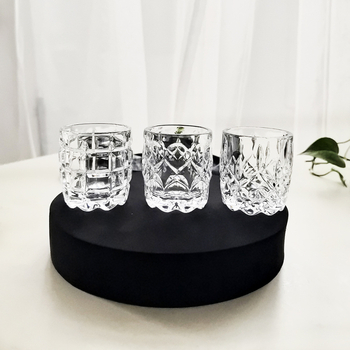 Whiskey pohár otthoni használatra, vintage fényűző stílus, áttetsző üveg, ólommentes, 1–100 ml kapacitás