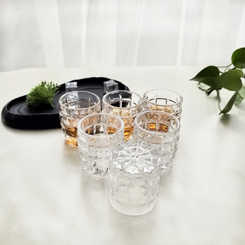 Whiskey pohár otthoni használatra, vintage fényűző stílus, áttetsző üveg, ólommentes, 1–100 ml kapacitás