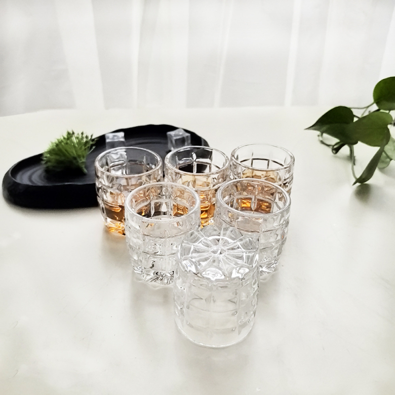 Whiskey pohár otthoni használatra, vintage fényűző stílus, áttetsző üveg, ólommentes, 1–100 ml kapacitás