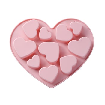 Formă din silicon pentru ciocolată, în formă de inimă, pentru jeleuri și pudinguri — stil modern minimalist, marcă privată autorizată