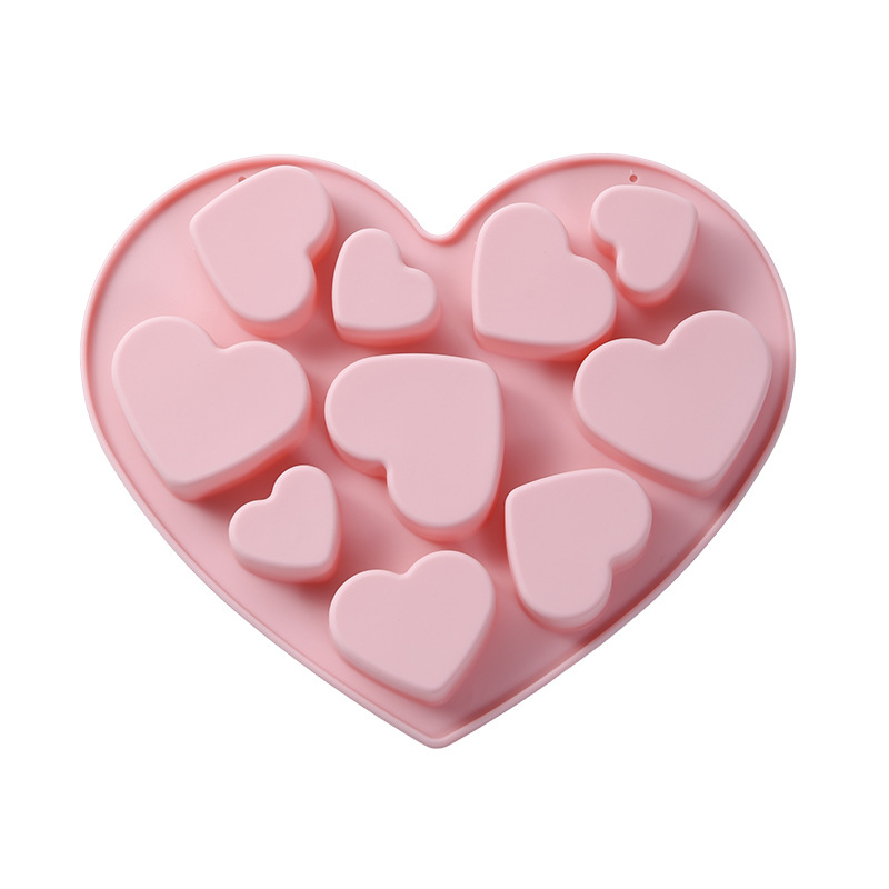 Formă din silicon pentru ciocolată, în formă de inimă, pentru jeleuri și pudinguri — stil modern minimalist, marcă privată autorizată