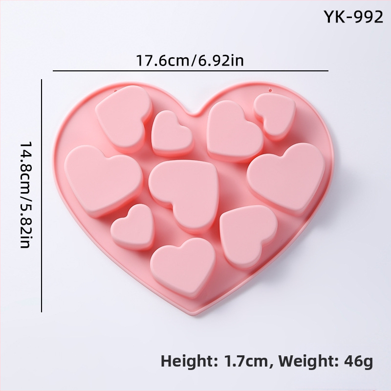 Silikónová forma na čokoládu so srdcom na želé a pudingy — moderný minimalistický štýl, autorizovaná súkromná značka
