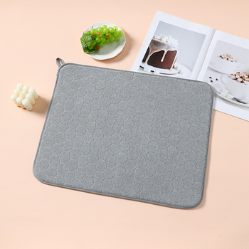 Covoraș pătrat din fibră fină, absorbant, uscare rapidă, antiderapant, pentru vasele de bucătărie