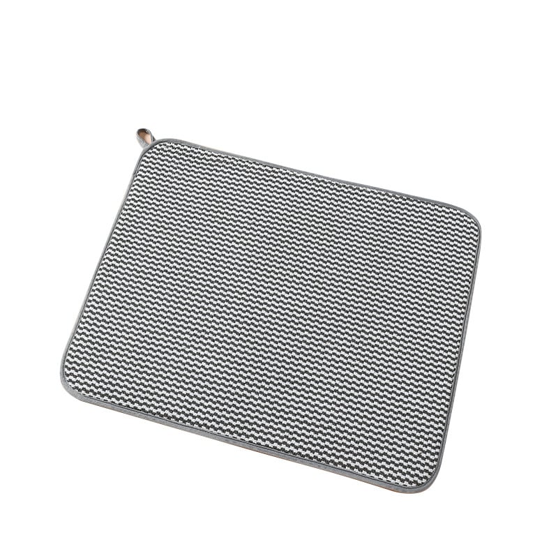 Covoraș pătrat din fibră fină, absorbant, uscare rapidă, antiderapant, pentru vasele de bucătărie