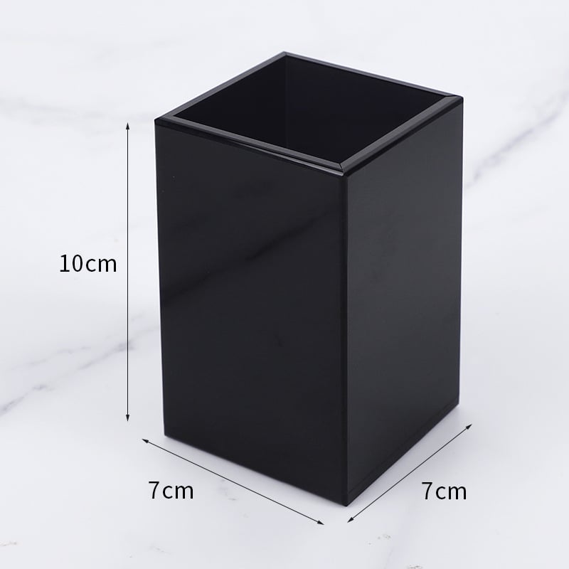 Акрилен държач за химикалки, квадратен настолен органайзер, персонализируем, без лого, налична частна марка